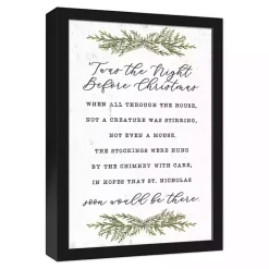 Best Kirklands Home Framed Night Before Christmas Canvas Wall Plaque