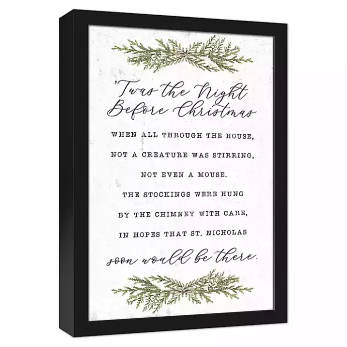 Best Kirklands Home Framed Night Before Christmas Canvas Wall Plaque