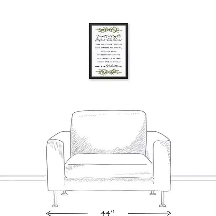 Best Kirklands Home Framed Night Before Christmas Canvas Wall Plaque