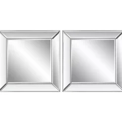 Clearance Kirklands Home Frameless Beveled Square Mirrors, Set of 2