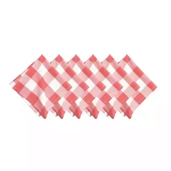 Best Kirklands Home Franklin Coral Gingham Napkins, Set of 6 Pink