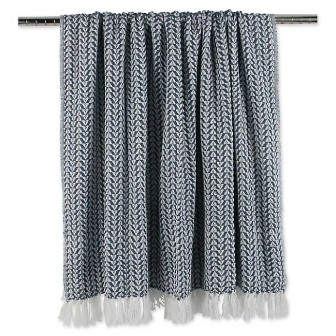 Best Kirklands Home French and White Arrowhead Throw Blue