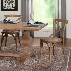 Outlet Kirklands Home French Country X-Back Dining Chairs, Set of 2 Gray