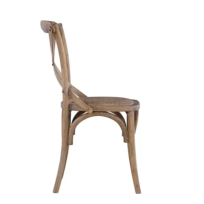 Outlet Kirklands Home French Country X-Back Dining Chairs, Set of 2 Gray