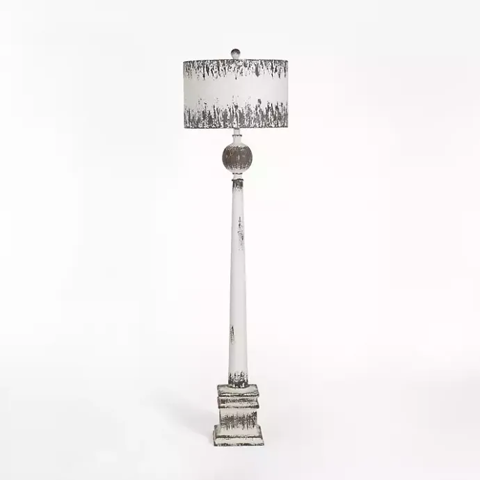Best Kirklands Home French Distressed White Floor Lamp