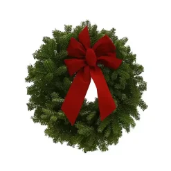 Best Kirklands Home Fresh Cut Balsam Fir Wreath with Red Bow 2-pc. Set