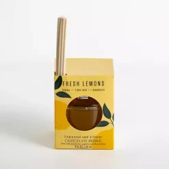 New Kirklands Home Fresh Lemons Reed Diffuser Set Yellow