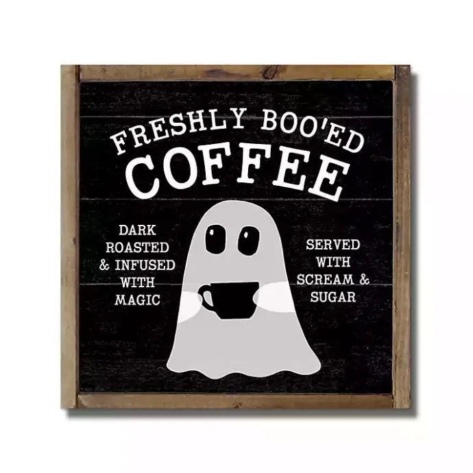 Online Kirklands Home Freshly Boo'ed Coffee Framed Halloween Wall Plaque