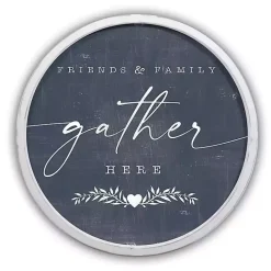 Online Kirklands Home Friends & Family Gather Here Framed Wall Plaque