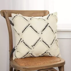 Best Kirklands Home Fringe Stitched Lattice Throw Pillow