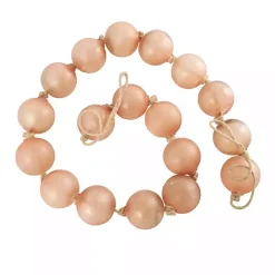 Online Kirklands Home Frosted Amber Glass Bead Garland Pink