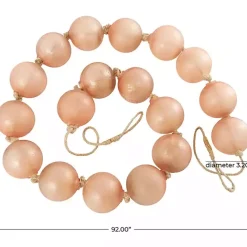 Online Kirklands Home Frosted Amber Glass Bead Garland Pink