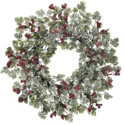 Clearance Kirklands Home Frosted Berries and Grape Leaves Mini Wreath