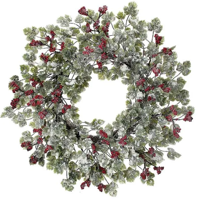 Clearance Kirklands Home Frosted Berries and Grape Leaves Mini Wreath