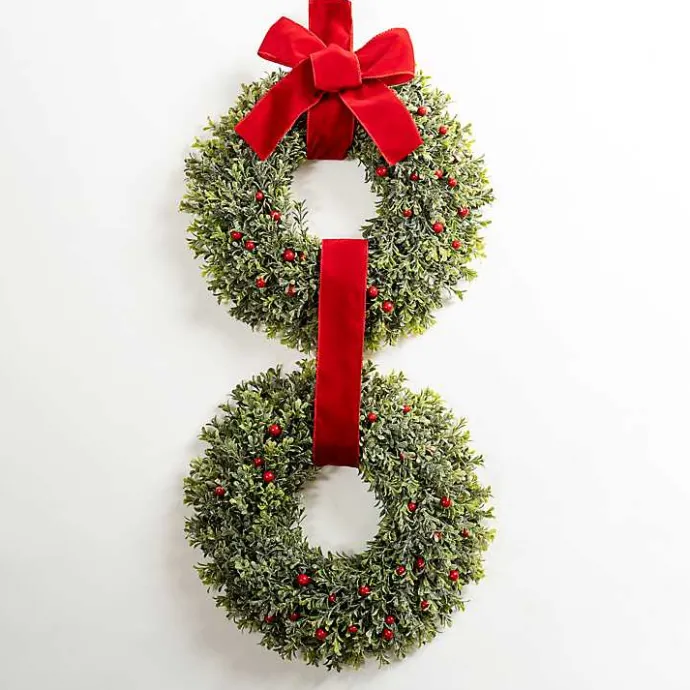 Online Kirklands Home Frosted Berry Boxwood Double Wreath