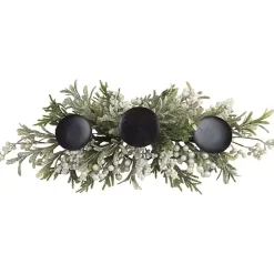 Sale Kirklands Home Frosted Berry Greenery Candle Centerpiece