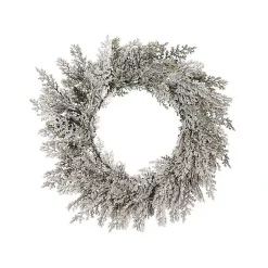 New Kirklands Home Frosted Cedar Christmas Wreath