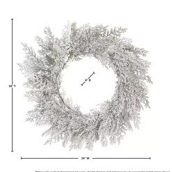 New Kirklands Home Frosted Cedar Christmas Wreath