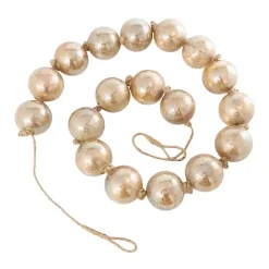 Clearance Kirklands Home Frosted Champagne Glass Orb Garland Brown