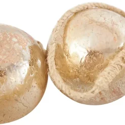 Clearance Kirklands Home Frosted Champagne Glass Orb Garland Brown