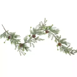 Online Kirklands Home Frosted Evergreen and Pinecone Forest Garland