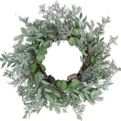 Online Kirklands Home Frosted Foliage and Blueberries Wreath