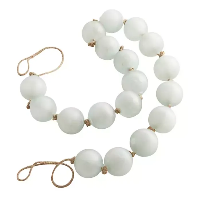 Sale Kirklands Home Frosted Light Teal Glass Bead Garland Blue