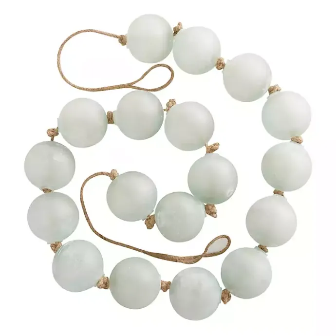 Sale Kirklands Home Frosted Light Teal Glass Bead Garland Blue