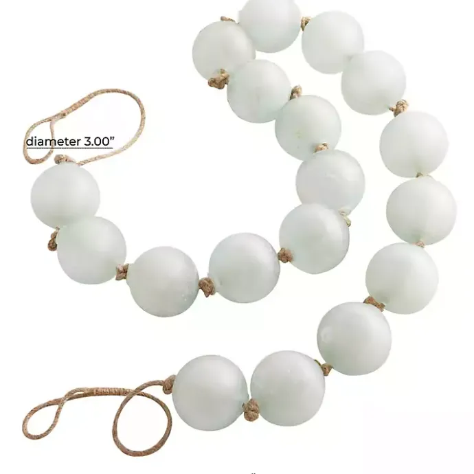 Sale Kirklands Home Frosted Light Teal Glass Bead Garland Blue