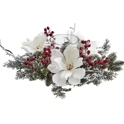Sale Kirklands Home Frosted Magnolia Berry Candle Holder
