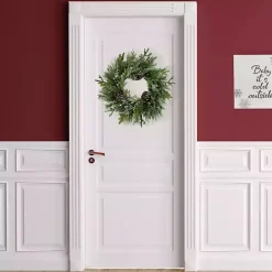 Outlet Kirklands Home Frosted Pine and Cedar Wreath Green