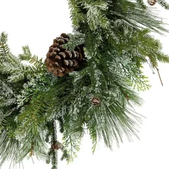 Outlet Kirklands Home Frosted Pine and Cedar Wreath Green