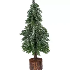 Best Kirklands Home Frosted Pine Jute Base Christmas Tree