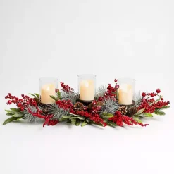 Online Kirklands Home Frosted Berry Candle Centerpiece Red