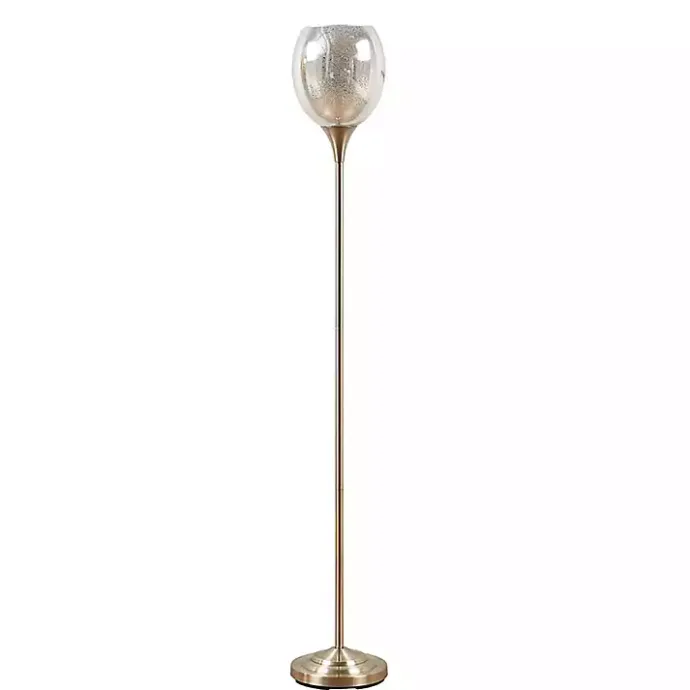 Online Kirklands Home Frosted Starlight Golden Floor Lamp White