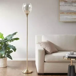 Online Kirklands Home Frosted Starlight Golden Floor Lamp White