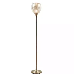 Online Kirklands Home Frosted Starlight Golden Floor Lamp White