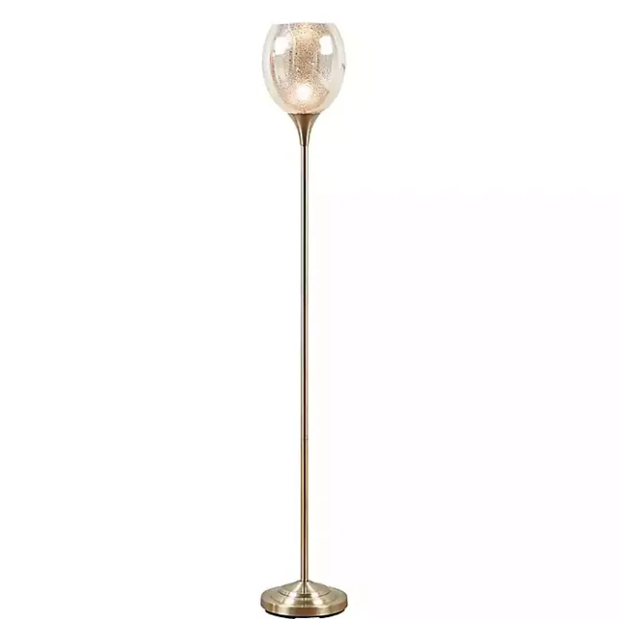 Online Kirklands Home Frosted Starlight Golden Floor Lamp White