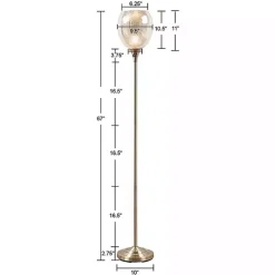 Online Kirklands Home Frosted Starlight Golden Floor Lamp White