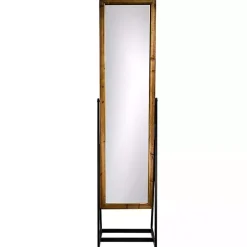 Clearance Kirklands Home Full Length Wood and Metal Wall Mirror with Stand