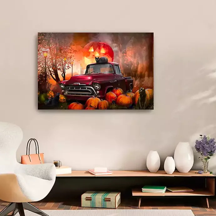 Outlet Kirklands Home Full Moon Jack O Lantern Canvas Art Print, 24x36