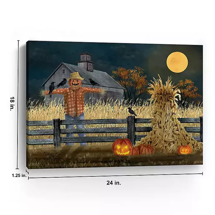 Outlet Kirklands Home Full Moon Scarecrow Canvas Art Print, 18x24