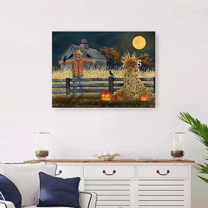 Kirklands Home Full Moon Scarecrow Canvas Art Print, 24x32