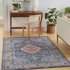 Best Kirklands Home Fulton Medallion Area Rug, 5x7 Blue