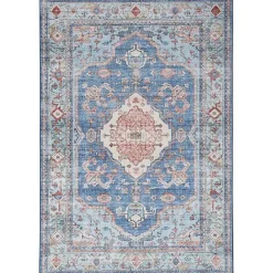 Best Kirklands Home Fulton Medallion Area Rug, 7x9 Blue