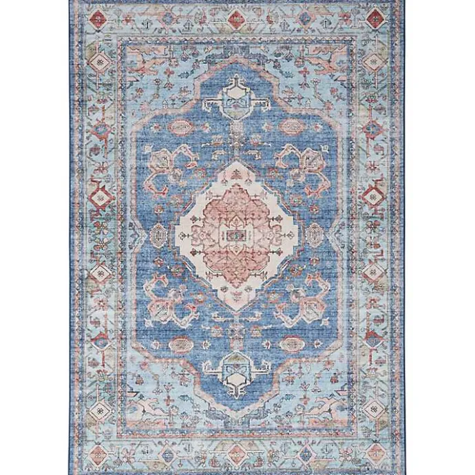 Best Kirklands Home Fulton Medallion Area Rug, 7x9 Blue