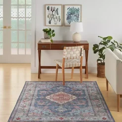 Best Kirklands Home Fulton Medallion Area Rug, 7x9 Blue