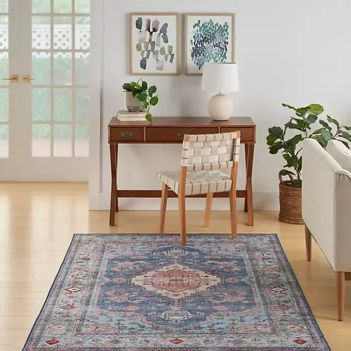 Best Kirklands Home Fulton Medallion Area Rug, 7x9 Blue