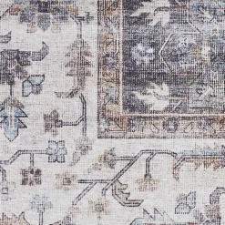 Best Kirklands Home Fulton Charcoal Medallion Area Rug, 5x7 Gray