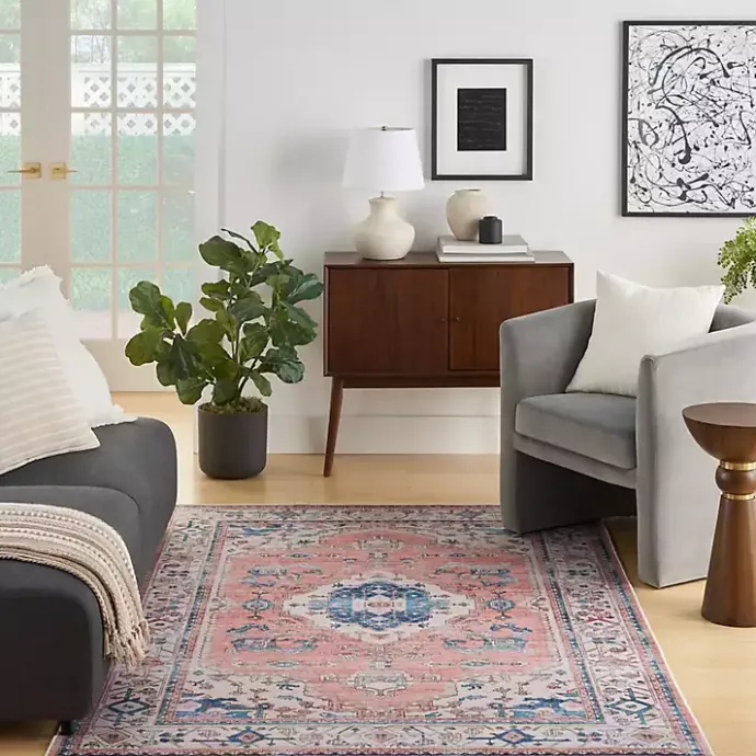 Hot Kirklands Home Fulton Coral Medallion Area Rug, 7x9 Pink